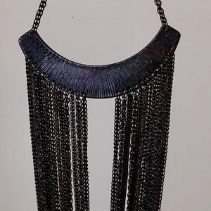 Black Bar Chain Necklace